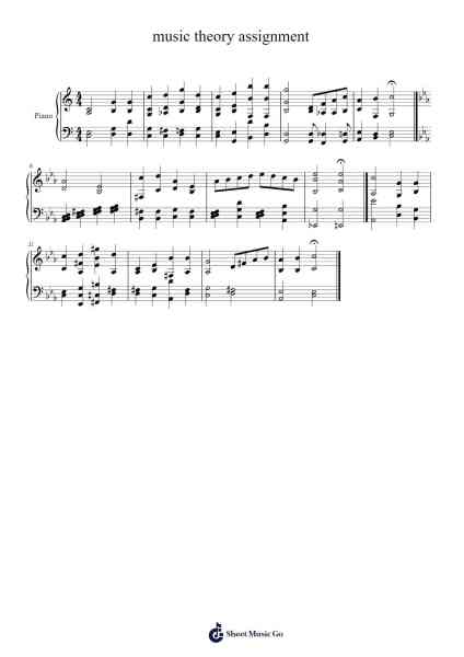 music theory assignment Sheet Music by Salma Alvarez-Arr.Shellay