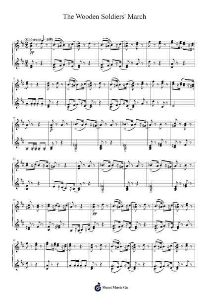 The Wooden Soldiers' March Sheet Music by Pyotr Ilyich Tchaikovsky-Arr.Egcon Maxlie