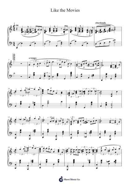 Like the Movies Sheet Music by Laufey-Arr.Beroll