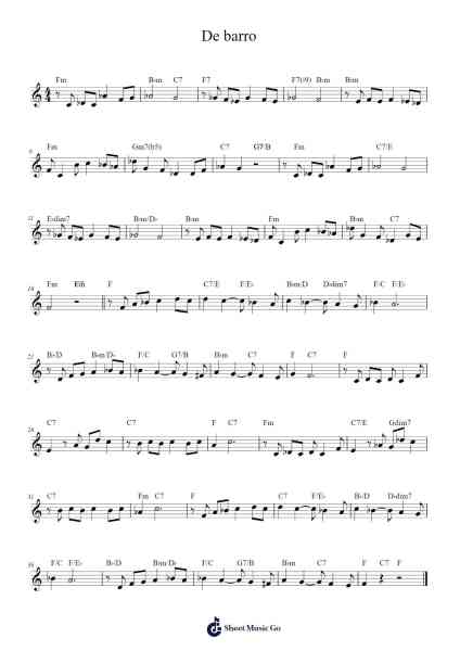 De barro Sheet Music by Sebastian Piana/Homero Manzi-Arr.Laupound