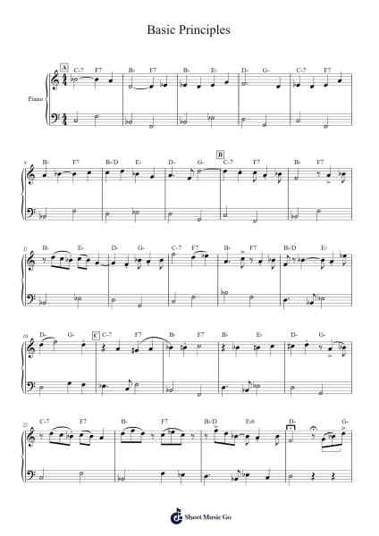 Basic Principles Sheet Music by Freewat-Arr.Boyleva Efglan