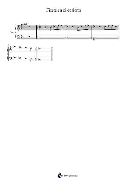 Fiesta en el desierto Sheet Music by Montesanto-Arr.Gracejosh