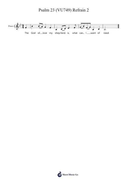 Psalm 23 (VU749) Refrain 2 Sheet Music by Charles Collignon-Arr.Abralph Strares