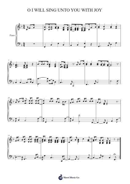 O I WILL SING UNTO YOU WITH JOY Sheet Music by Theograce Cheswat-Arr.Pumens Faulkgrant
