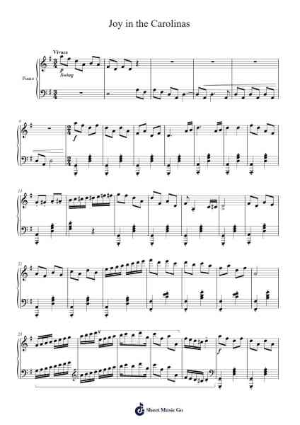 Joy in the Carolinas Sheet Music by Loudan Stephen Alexenov Stradinoff-Welkinstein-Arr.Hula