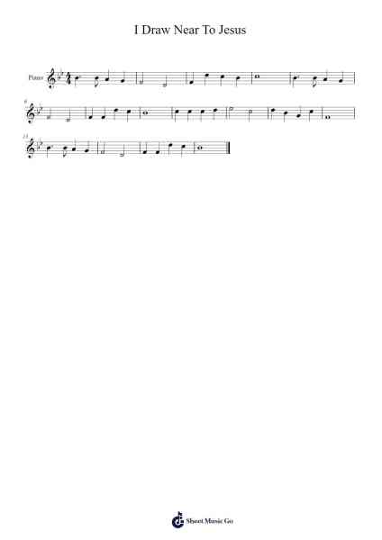 I Draw Near To Jesus Sheet Music by Brownewhit Ducob-Arr.Kyleret Earlkyle
