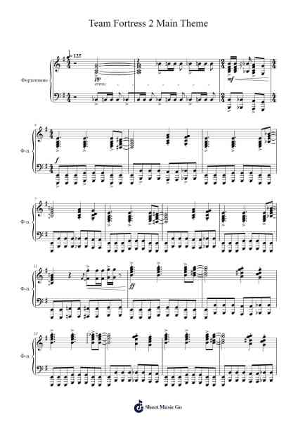 Team Fortress 2 Main Theme Sheet Music by Mike Morasky-Arr.Blanes Poyale