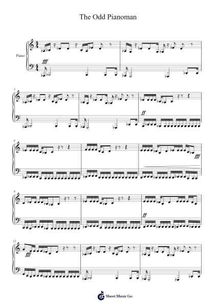 The Odd Pianoman Sheet Music by Felcooke Piersgray-Arr.Odemick