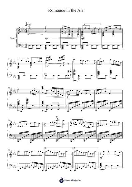 Romance in the Air from "The Legend of Zelda: Skyward Sword" Sheet Music by Hajime Wakai-Arr.Jobnold