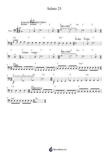 Salmo 23 Sheet Music by UN CORAZON/MARCOS BARRIENTOS-Arr.Kyleyy