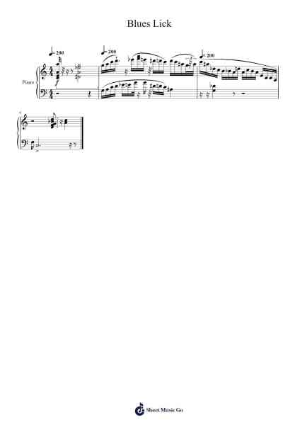 Blues Lick Sheet Music by undefined-Arr.Thomgreg