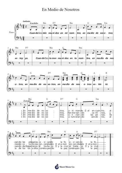 En Medio de Nosotros Sheet Music by Juan Alfonso-Arr.Malke Wordby
