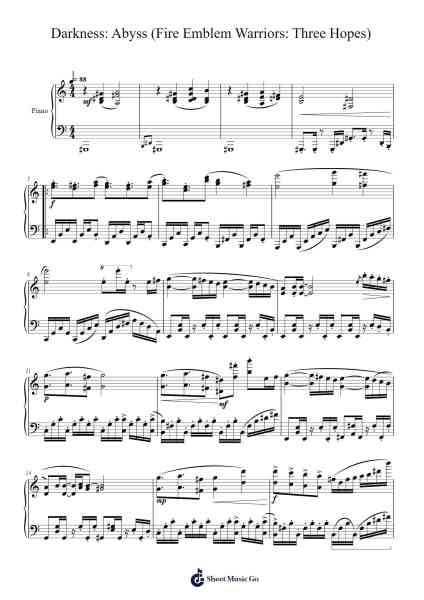 Darkness: Abyss (Fire Emblem Warriors: Three Hopes) Sheet Music by Hiromu Akaba/Asama Mitake/Ayako Toyoda/Yuki Matsumura-Arr.Bardries Popelroy