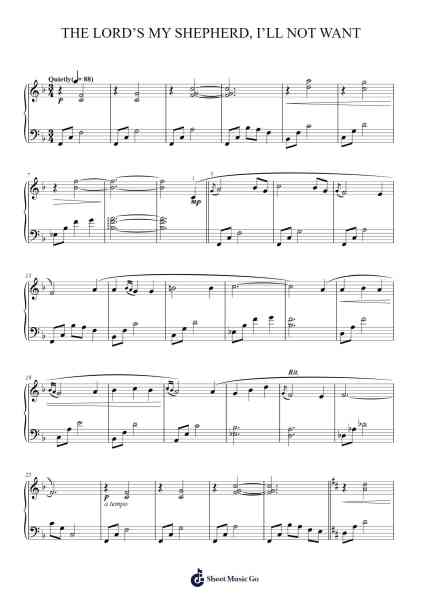 The Lord's my Shepherd, I'll not want Sheet Music by Robert H. Wilson-Arr.Dierclaude Hedwill