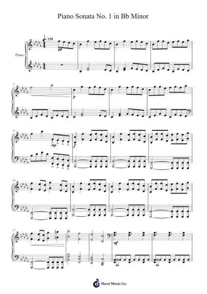 Piano Sonata No. 1 in Bb Minor 樂譜由 Ocean - 編曲 Ossweet