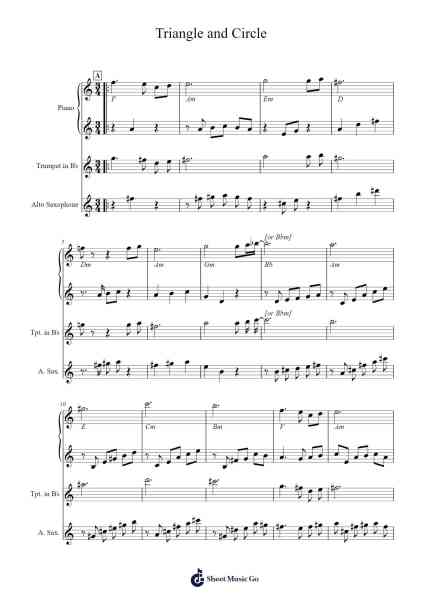 Triangle and Circle Sheet Music by Coled Earljah-Arr.Kayien Goldine