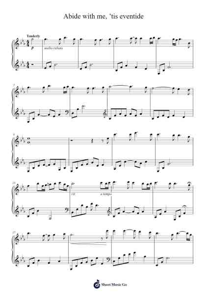 Abide with Me, 'Tis Eventide Sheet Music by Harrison Millard-Arr.Glosper