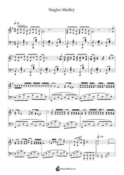 Singles Medley Sheet Music by Twenty One Pilots-Arr.Bartblack Jobky