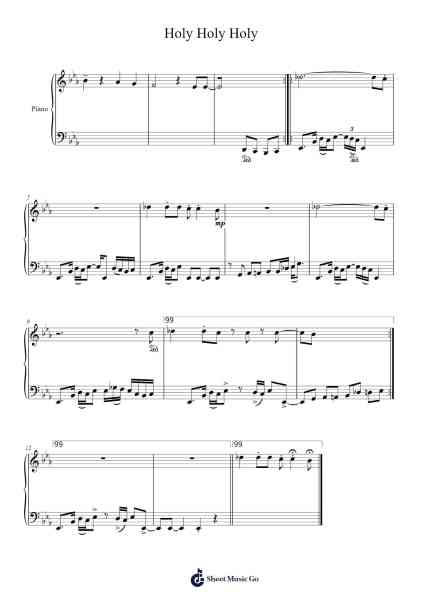 Holy Holy Holy Sheet Music by Alvin Slaughter-Arr.Windict