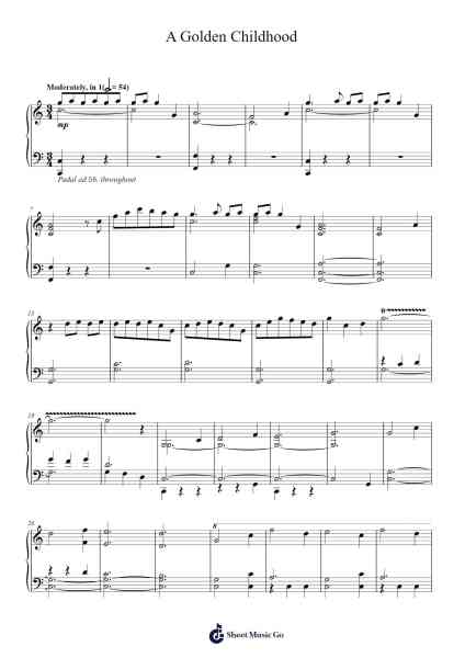 A Golden Childhood Sheet Music by Patrick Doyle-Arr.Comnions Irlay
