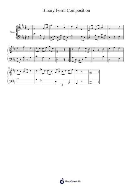 Binary Form Composition Sheet Music by Faith Sosa-Arr.Calthel Chafra