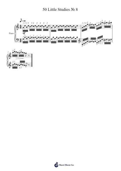 50 Little Studies No. 8 Sheet Music by Carl Czerny-Arr.Faulkvy