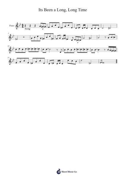 Its Been a Long, Long Time Sheet Music by Harry James-Arr.Kyleret Earlkyle