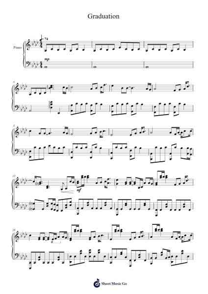 Graduation Sheet Music by Eric Chou-Arr.Payrusk