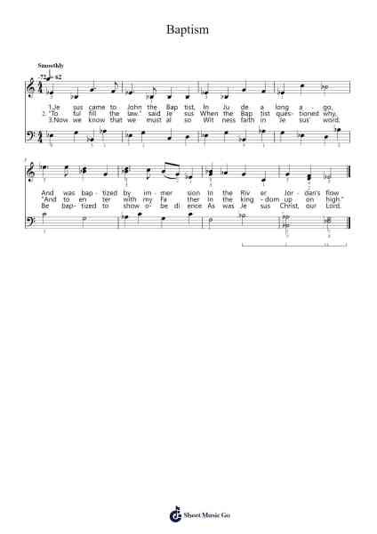 Baptism Sheet Music by Mabel Jones Gabbott/Robert Cundick/Melanie Hoffman-Arr.Brobraith Zeyer