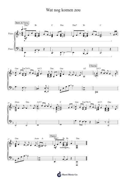 Wat nog komen zou Sheet Music by Bart Peeters-Arr.Kingsgan