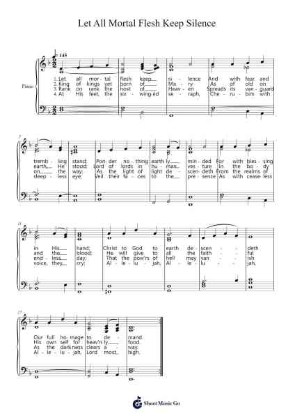Let All Mortal Flesh Keep Silence Sheet Music by Traditional-Arr.Kayien Goldine