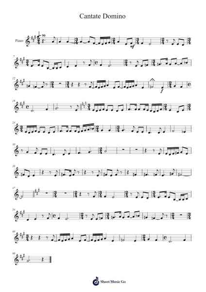 Cantate Domino Sheet Music by -Arr.Leron