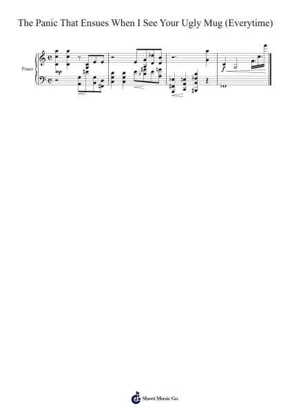 The Panic That Ensues When I See Your Ugly Mug (Everytime) 樂譜由 Aidan Spratt - 編曲 Natpold Vinvin