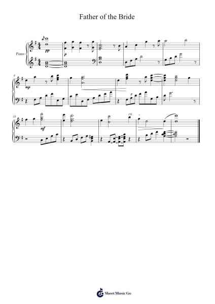 Father of the Bride Sheet Music by Alan Silvestri-Arr.Chrismay Penniah