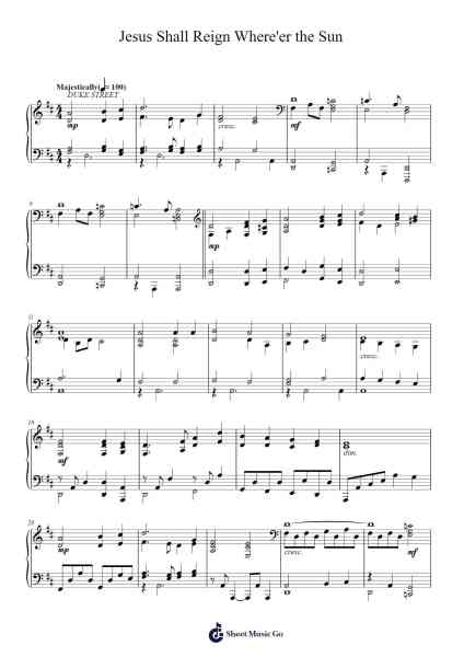 Jesus Shall Reign Where'er the Sun Sheet Music by Isaac Watts/John Hatton-Arr.Leostone Swinclaude