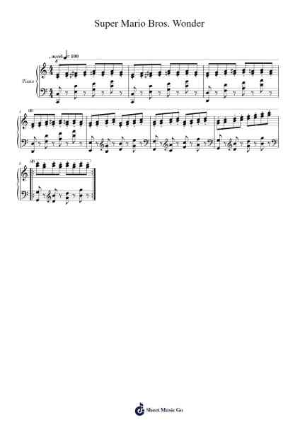 Super Mario Bros. Wonder Sheet Music by Shiho Fujii/Sayako Do/Chisaki Shimazu-Arr.Leethey Yvetteroll