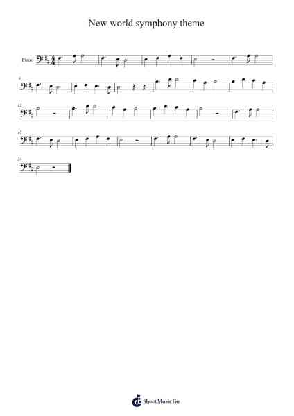Symphony No. 9 in E Minor, Op. 95 "From the New World": II. Largo - Theme Sheet Music by Antonín Dvořák-Arr.Bridrian