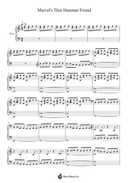 Marvel's Thor Hammer Found Sheet Music by Michael Giacchino-Arr.Pennlyle Ferpkins