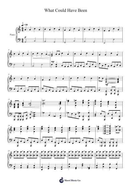What Could Have Been Sheet Music by Peter Wang-Arr.Duttnin Moulnorth