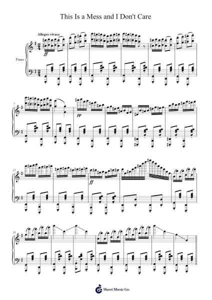 This Is a Mess and I Don't Care Sheet Music by Ludwig van Beethoven-Arr.Diapenn