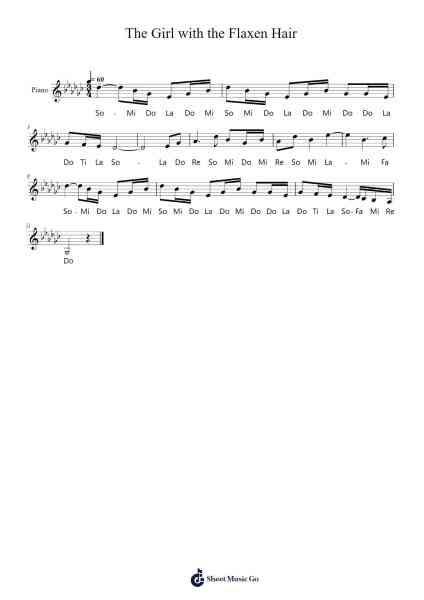Préludes, Book 1: VIII. La fille aux cheveux de lin Sheet Music by Blumetine Dulledk-Arr.Garfer Adexe