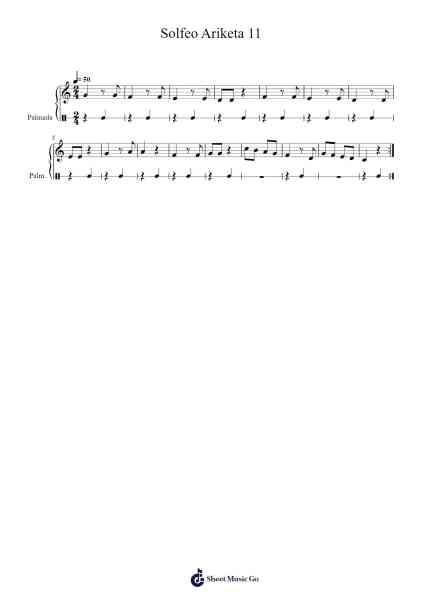 Solfeo Ariketa 11 Sheet Music by Jon Sarasua Pastor-Arr.Louann Bonpe