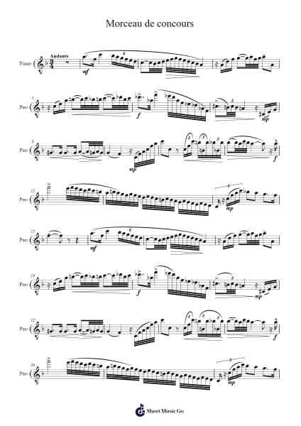 Morceau de concours Sheet Music by Gabriel Fauré-Arr.Blanes Poyale