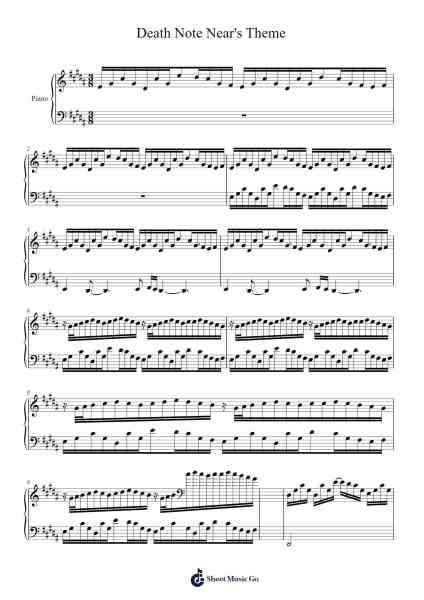 Death Note Near's Theme Sheet Music by -Arr.Fredbey Beerwar
