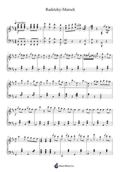 Radetzky-Marsch, Op. 228 Sheet Music by Johann Strauss Sr.-Arr.Reylot
