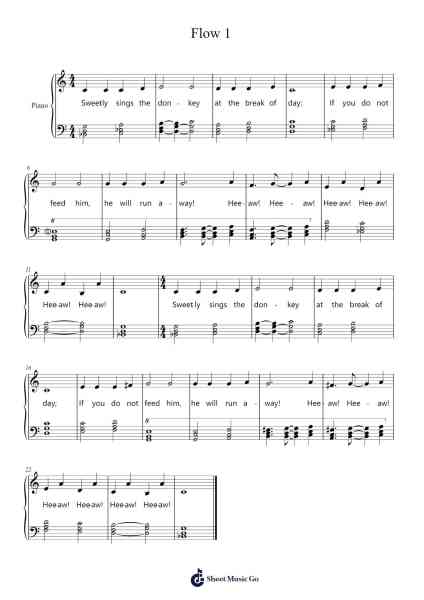 Sweetly Sings the Donkey Sheet Music by Misc tunes-Arr.Greenblack Xawilde