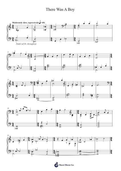 There Was A Boy Sheet Music by John Williams-Arr.Swinfred Clarkdiah