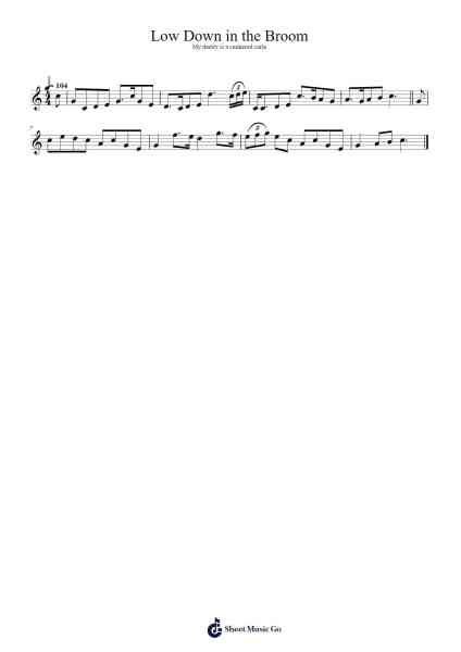 Low Down in the Broom Sheet Music by -Arr.Blitheclough
