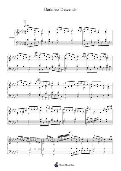 Darkness Descends Sheet Music by Jonathon Bahr-Arr.Walry