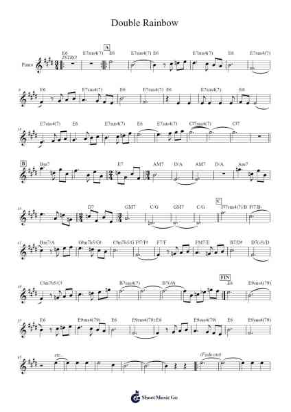 Double Rainbow Sheet Music by Antônio Carlos Jobim-Arr.Mila
